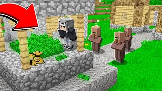 KÖYDE KUYUDA MİLYONER PARASI BULDUM 😱 - Minecraft