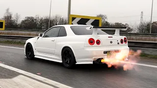 TESTING MY SAVAGE R34 GTR! ANSWERING YOUR QUESTIONS #r34gtr #skyline #gtr #affy #affygtr #fastx #r34