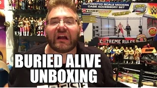 EPIC PROMO: Buried ALIVE challenge ACCEPTED! WWE Steel Cage, Mattel Figures Unboxing