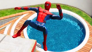 GTA 5 Epic Ragdolls Spiderman Jumps/Fails Ep.103 (Funny Moments)