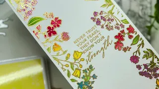 Multicolour stenciling on Be courageous stamp set