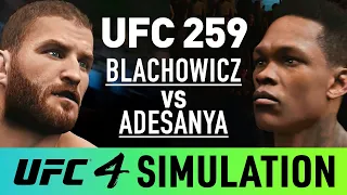 UFC 259 - Jan Blachowicz vs Israel Adesanya - EA Sports UFC 4 Simulation (CPU vs CPU Gameplay)