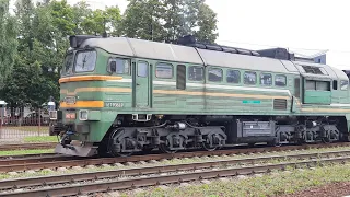 2M62-1153 Departing Minsk-Eastern station with ER9T-4052+4053 Arriving there 12/08/2021