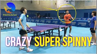 Crazy serve of Zhou Qihao