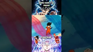 Goku early ultra instinct proof  🥶🔥 |#whoisstrongest #shorts #dragonball #viral