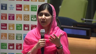 Malala Yousafzai (UN Messenger of Peace) conversation about girls' education