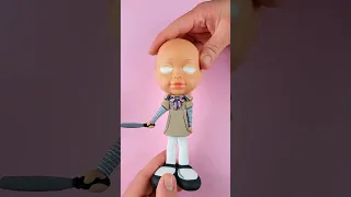 🔪🩸I transform a doll into M3GAN! 😱! #shorts #diy #trend #m3gan #clay