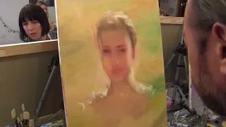 солнечный портрет девочки научиться рисовать, основы портрета маслом, художник  1