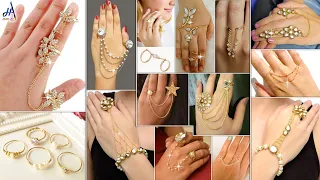Ladies Designer!!.. Fancy Ring Bracelet Making ! ❤️Girl DiY Finger Ring - For GownDresses, CropTop