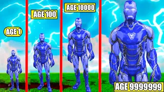 Growing Smallest BLUE IRONMAN Into BIGGEST BLUE IRONMAN in GTA 5!