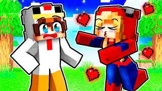 BISOUS avec La PRINCESSE des SUPER HERO sur Minecraft !