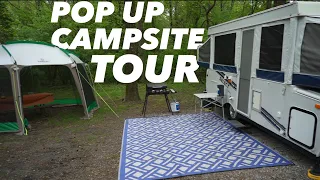 Pop Up Camper Campsite Tour | 2008 Jayco Select 12HW