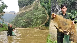 Fishing skills with nets, great fishing methods. Share fish with kind neighbors. Binh's daily life