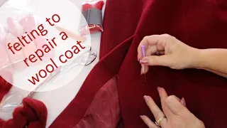 Repairing a Wool Coat with Felting