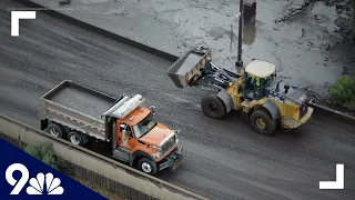 RAW: Mudslide cleanup in Colorado closes part of I-70