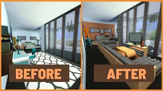 Sims 4 Speed Build: Orange Gray Teen Bedroom Renovation (no CC)