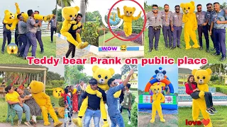 Teddy bear prank on public place || bakchodi & Funny dance video 😂😂 #teddyboy #01team