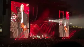 Paul McCartney performs "Letting Go" at Dodger Stadium in LA on7/13/19.