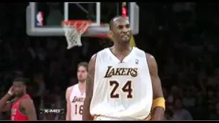 Kobe Bryant after a big shot