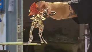 Watch glass making in real time. Island of Murano, Italy.