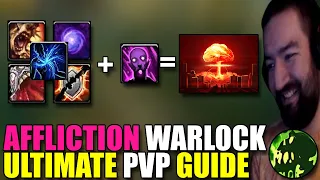 104% MASTERY Affliction Warlock PvP Guide for Season 4 - Talents , Gear , Rotation , Burst  ETC