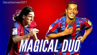 Ronaldinho & Lionel Messi • Magical Dúo • Amazing Skills & Goals • FC Barcelona Old Times