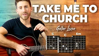 Take Me To Church Guitar Tutorial - Hozier (EASY CHORDS guitar lesson)