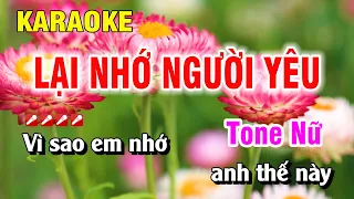 Lại Nhớ Người Yêu Karaoke Tone Nữ Nhạc Sống | Nguyễn Duy