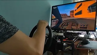 Спасибо за 200 подписчиков! Дрифт в LFS на Logitech driving force gt (Life for speed)