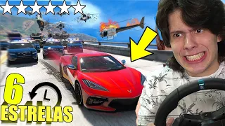 Tentando SOBREVIVER a  6 ESTRELAS DE PROCURADO com o VOLANTE no GTA 5!!