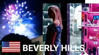 Sudden Fireworks In Beverly Hills. Let's investigate!  Dash Cam Tours 🚘