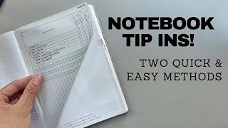 Notebook Planner Tip Ins | Two QUICK & EASY methods