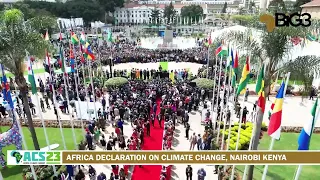 "THE NAIROBI DECLARATION"  ON CLIMATE CHANGE AT THE AFRICA CLIMATE SUMMIT 2023 - DRONE SHOT