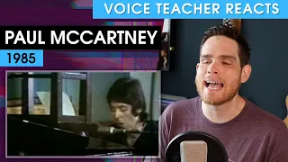 Voice Teacher Reacts to Paul McCartney "1985" from One Hand Clapping 1974