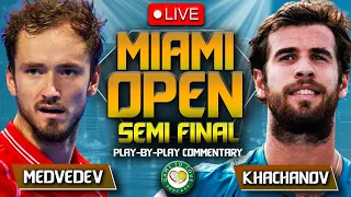 MEDVEDEV vs KHACHANOV | Miami Open 2023 Semi Final | LIVE Tennis Play-by-Play Stream