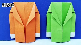 Easy Origami - How to Make Paper Coat / Suit / Jacket / tutorial / the art company