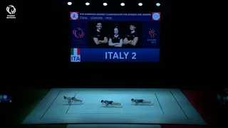 Sara CUTINI, Davide NACCI & Francesco SEBASTIO (ITA) - 2021 Aerobics Europeans, trios final