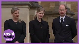 Prince Edward, Sophie and Lady Louise Windsor View Tributes for Prince Philip