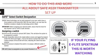 E-FLITE BNF SPEKTRUM SAFE SELECT HOW TO ASSIGN A SWITCH WHEN IS IT ON OR OFF HOW TO AND MORE EASY