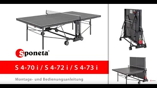 Sponeta S 4-70 / 72 / 73 i - Masa tenisi masası montaj talimatları / Montaj ve kullanım talimatları