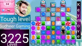 Candy crush saga level 3225 । Tough level । No boosters । Candy crush 3225 help । Sudheer Gaming