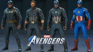 Marvel's Avengers | All MCU Captain America Suits