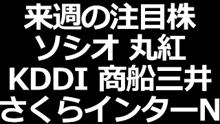 ソシオ、KDDI、さくら／材料出た株／FOMCも注目