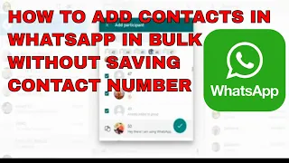 How to add contacts in bulk in WhatsApp group #whatsapp