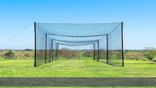 Fortress Ultimate Baseball Batting Cage [20’, 35’, 55’, 70’] | Batting Cage Net with Poles