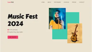 Build a Creative Event Website Using Html Css & Javascript | Fully Responsive