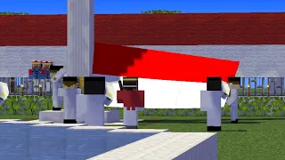 PERDANA | BENDERA PUSAKA MINECRAFT BERKIBAR SECARA SEMPURNA DI ISTANA MINECRAFT PADA HUT RI KE-77