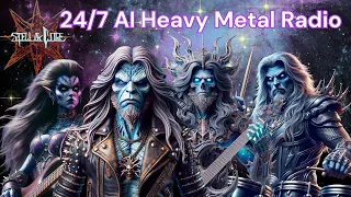 🔴Stellar Core's AI-Generated Heavy Metal Trilogy 24/7 Live Stream: Technological Evolution in Music