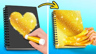 AMAZING CRAFTY SCHOOL HACKS📚✨ Awesome Hacks and Genius DIY ideas by 123 GO!