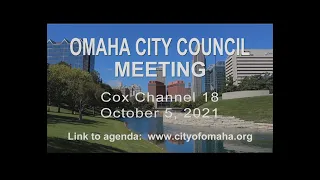 Omaha Nebraska City Council meeting October 5, 2021